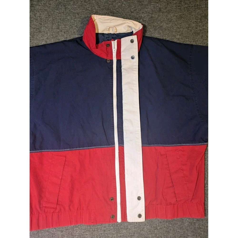 Vintage Ash Creek Trading Full Zip‎ Jacket Men's XL Red & Blue 80's Retro Coat